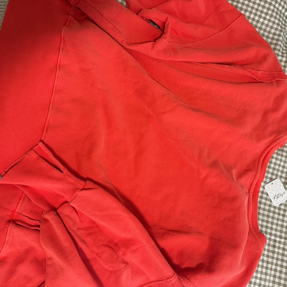 Free People Vibrant Red Sweatshirt - Picture 3 of 3